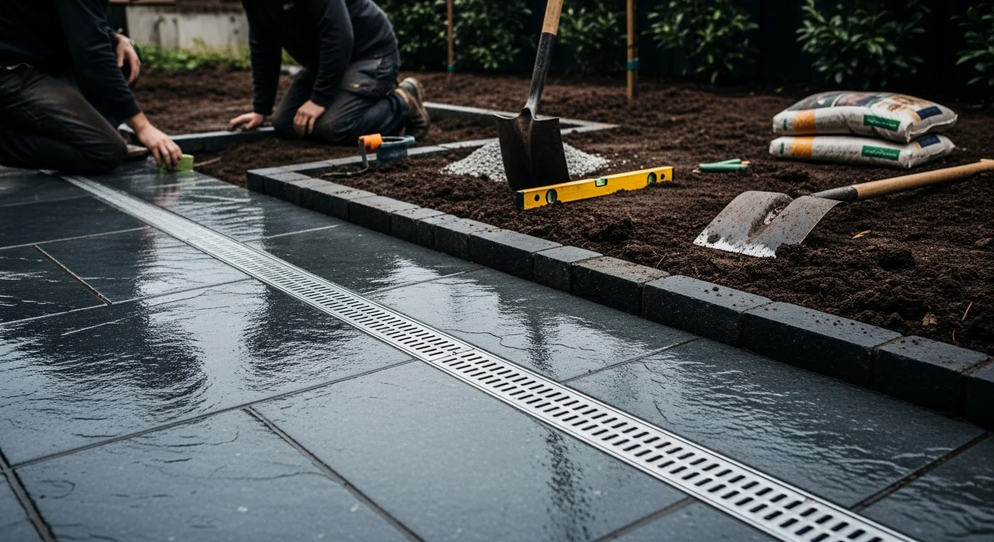 Residential garden drainage system in Melbourne