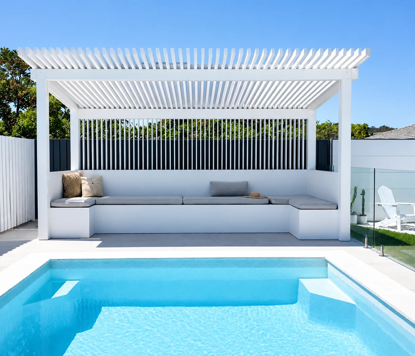 Custom timber pergola structure by PJR Landscaping, Melbourne